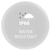 IP66 water resistant