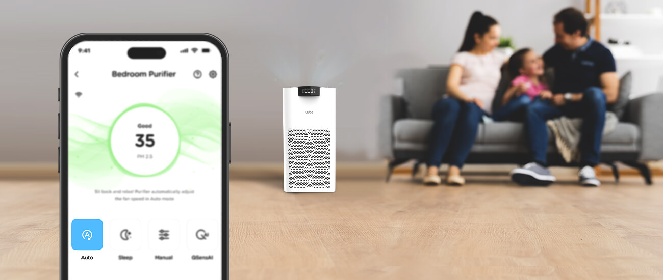 Qubo air purifier enables you with 4 air filter modes