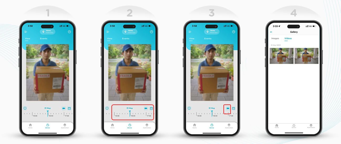 Steps to enable on-demand recording feature for Smart Video Doorbell footage