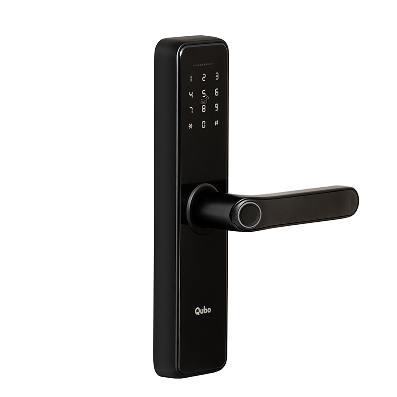 QUBO Smart Door Lock Essential from Hero Group | 5-Way Unlocking | Fingerprint |(Black)