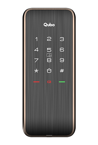 Qubo Smart Rim Lock Ultra from Hero Group |High Strength Bolt | (Copper)