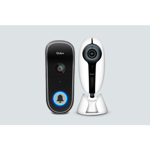 Video Doorbell and Outdoor Security Camera Combo- White