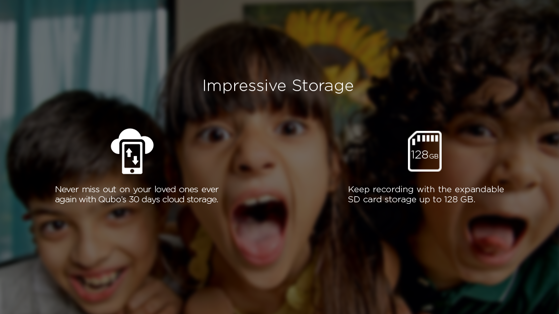 Qubo cloud storage with SD card support